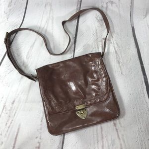 Merona Brown Faux Leather Crossbody Purse